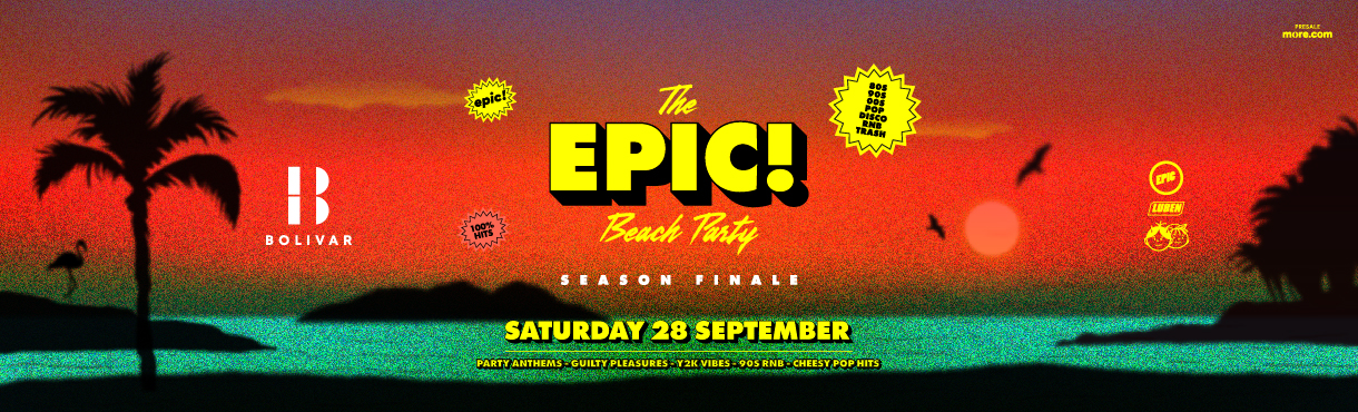 The EPIC Beach Party | Sat. 28 Sep | Bolivar