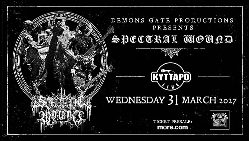 Spectral Wound live at Kyttaro, Athens. 31 March 2027