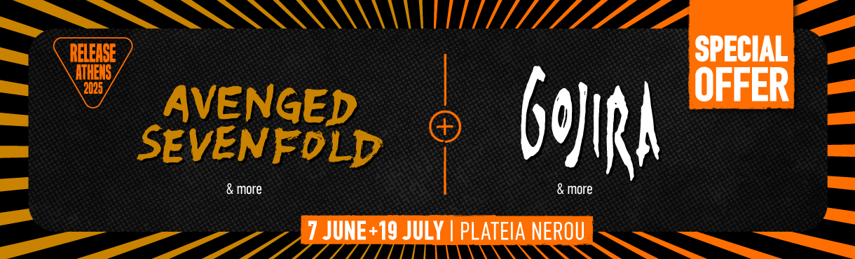 Release Athens 2025: 2-Days Ticket Offer / Avenged Sevenfold + Gojira